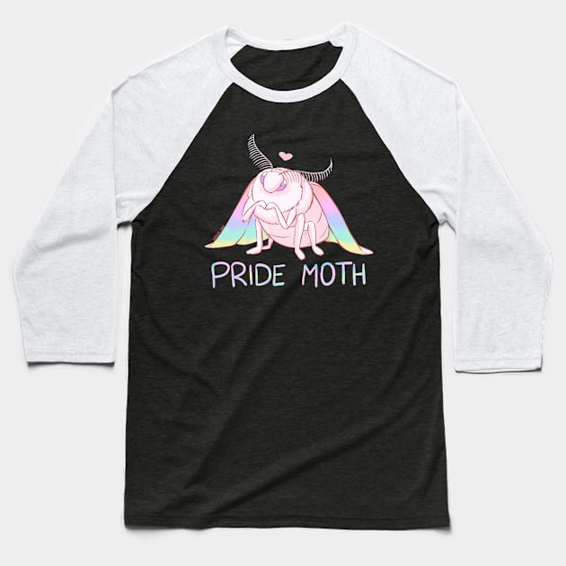 Pride Moth Baseball T-Shirt by Hayde